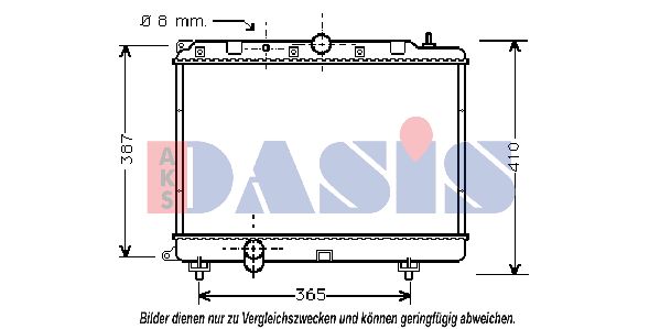 AKS DASIS Radiators, Motora dzesēšanas sistēma 370350N